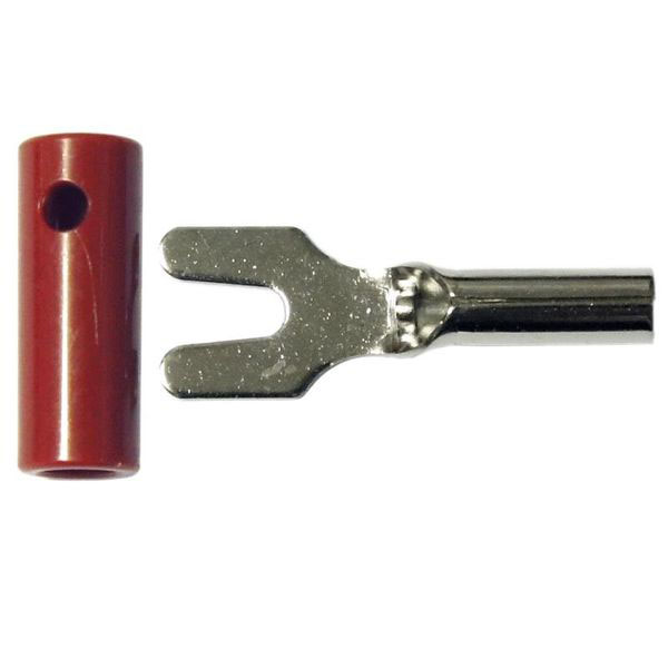 Red Test Lead Spade Lug - Click Image to Close